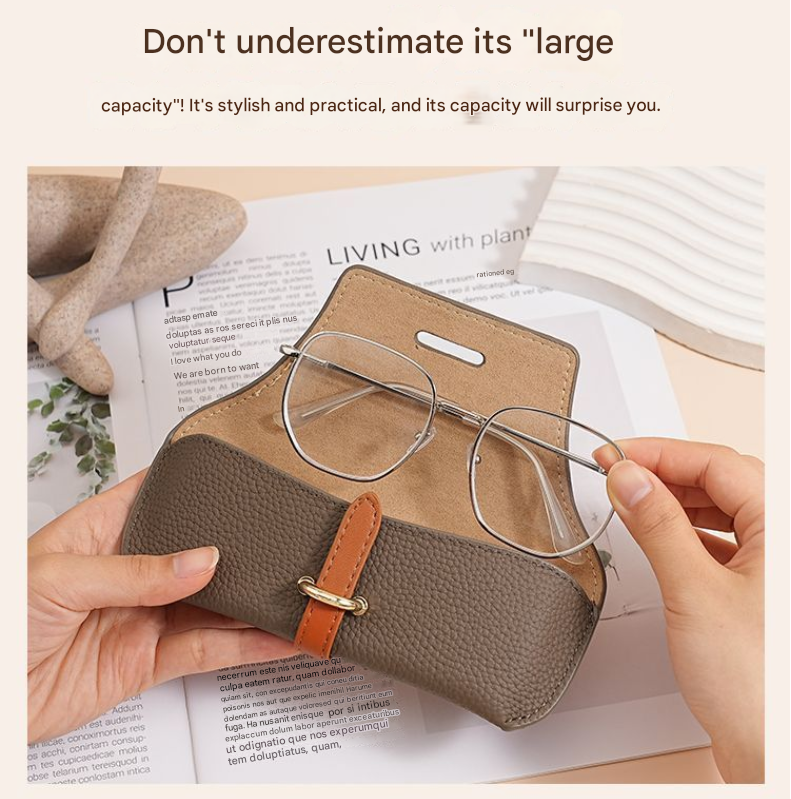 3 Pack Black Chic Portable Glasses Case Set - Anti-Pressure Sunglass & Myopia view 2