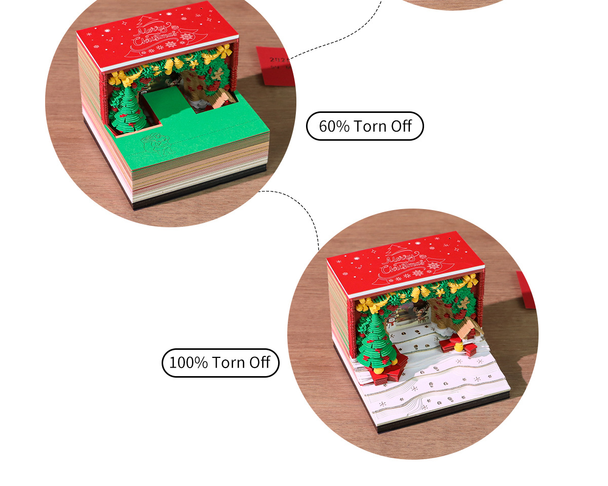 2026 Christmas Arch 3D Memo Pad - Creative Festive Gift & Desk Ornament view 6