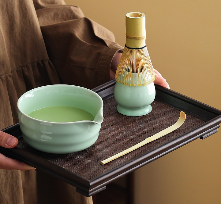 5-Piece Ceramic Matcha Tool Set - Spouted Bowl