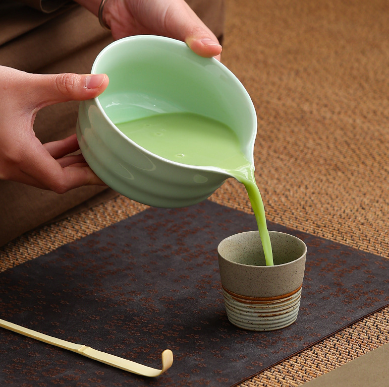 5-Piece Ceramic Matcha Tool Set - Spouted Bowl view 3