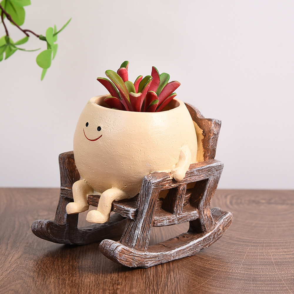 Cute Swing Planter - Hanging Succulent Pot view 2