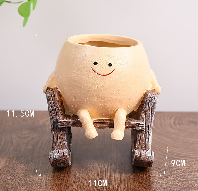 Cute Swing Planter - Hanging Succulent Pot view 4