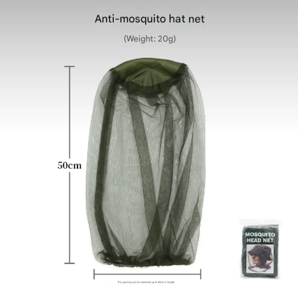 10-Piece Set: Outdoor Fishing & Night Fishing Mosquito Head Net - Insect view 2