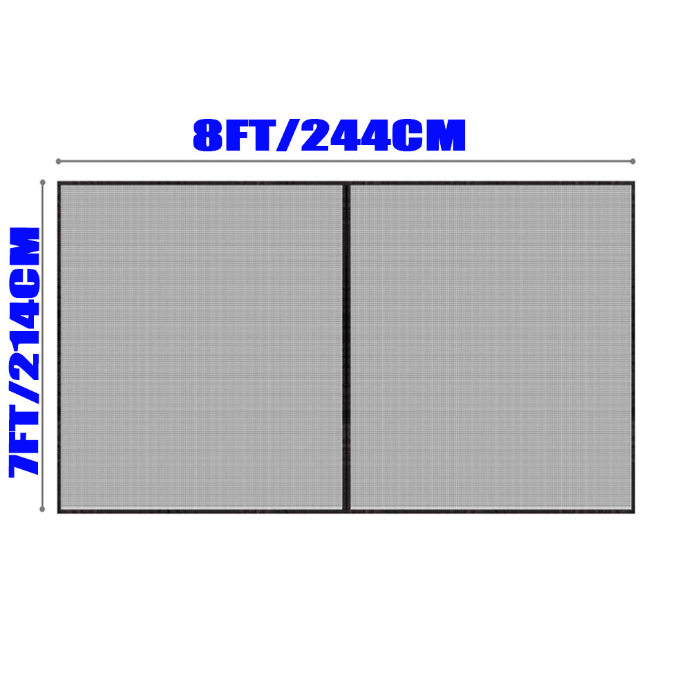 No-Drill Magnetic Garage Door Screen - Polyester Mosquito Net Curtain view 5