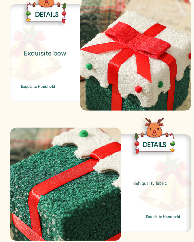 White Green Premium 2-Piece Christmas Apple Gift Box Set - High-End Thick view 4
