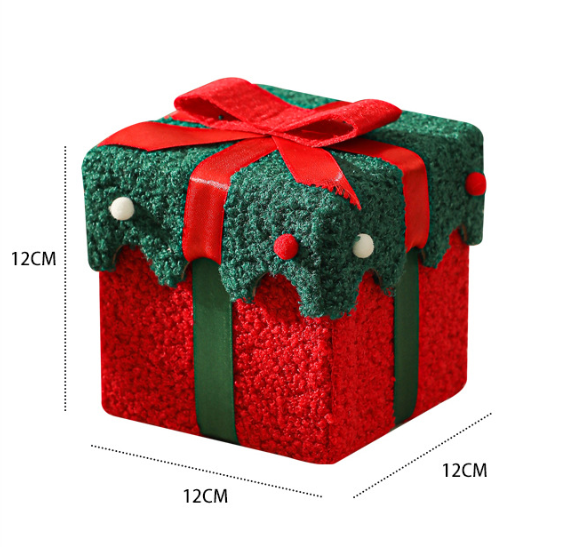 Green White Butterfly Knot Style Premium 2-Piece Christmas Apple Gift Box Set view 3