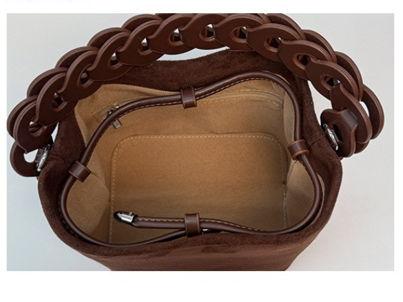 Blue Retro Maillard Brown Mini Bag - 2025 New Casual Versatile Women's view 3