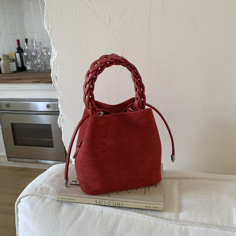 Red Retro Maillard Brown Mini Bag - 2025 New Casual Versatile Women's