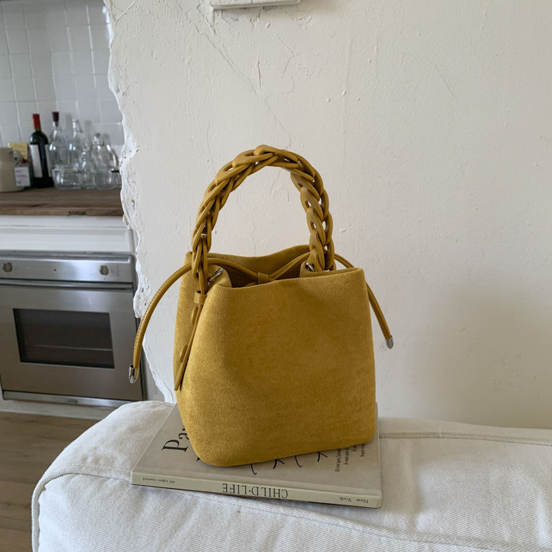 Yellow Retro Maillard Brown Mini Bag - 2025 New Casual Versatile Women's
