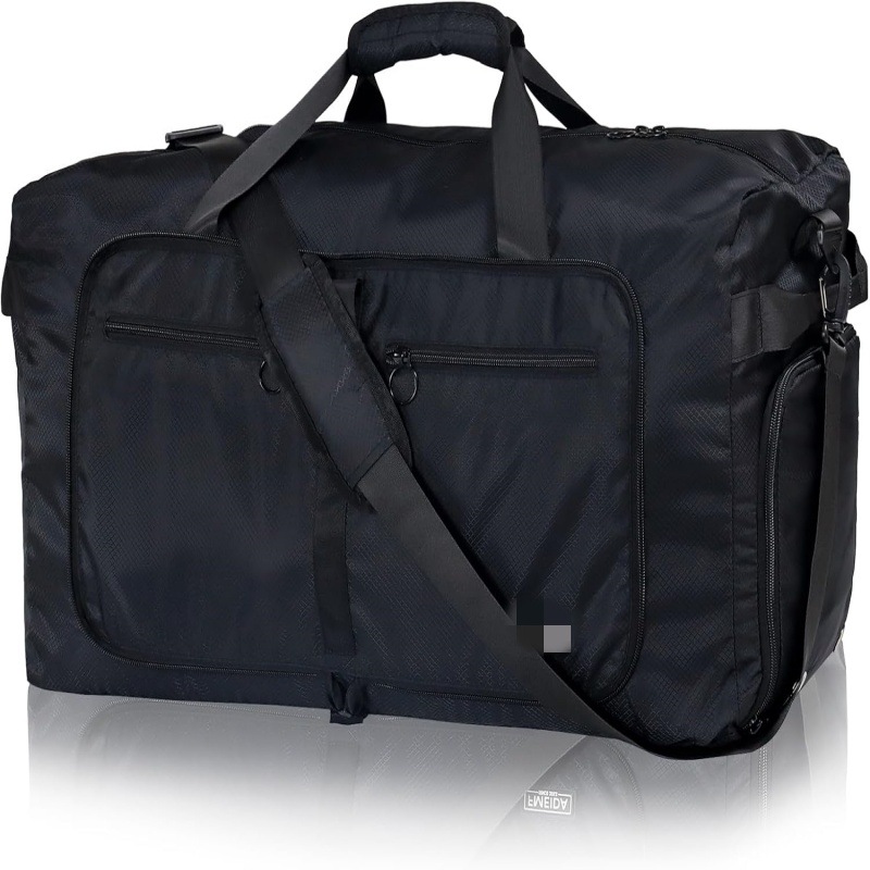 Large Capacity Foldable Travel Duffle Bag - Detachable Shoulder Strap