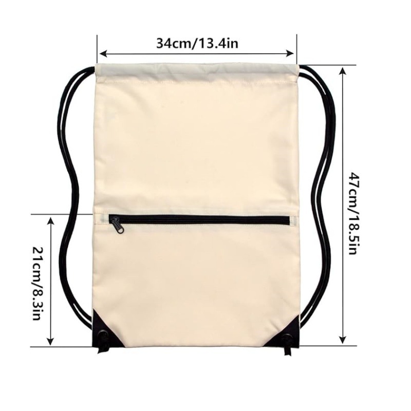Blue Versatile Drawstring Backpack - Sports view 3