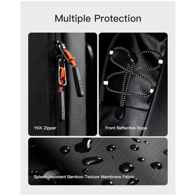 Black Modern Urban Sling Bag Crossbody Chest Pack with Quick Adjustable Strap view 5