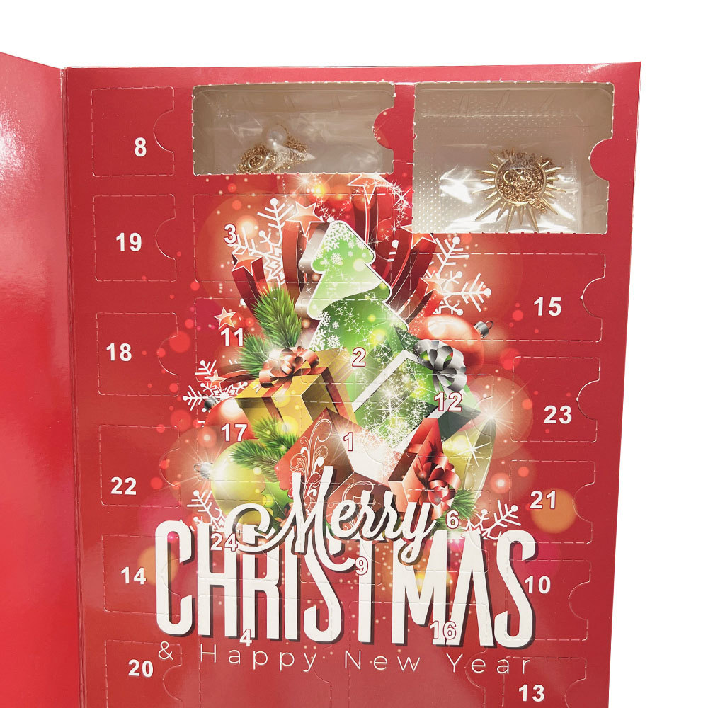 Christmas Jewellery Advent Calendar 24 Day Countdown Blind Box Set Includes view 3