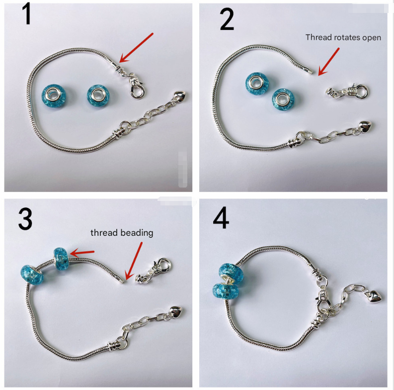 93 Piece DIY Charm Bracelet and Necklace Making Kit for Girls Creative Jewelry view 3