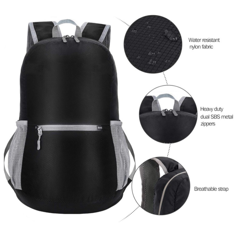 Pink Ultra Lightweight Foldable Backpack Packable Daypack Compact Travel view 2