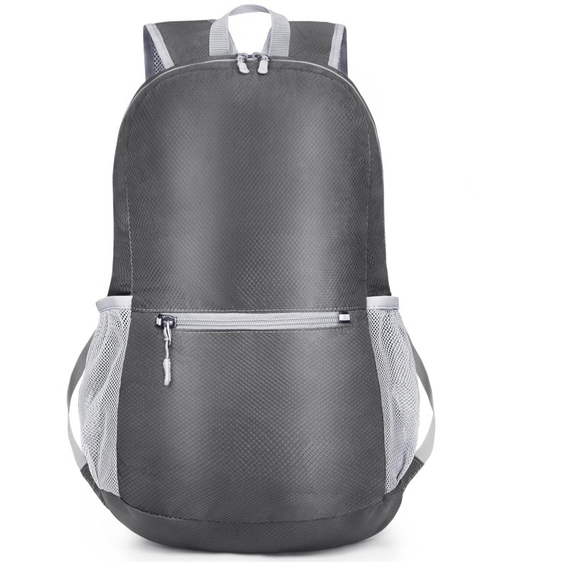 Grey Ultra Lightweight Foldable Backpack Packable Daypack Compact Travel