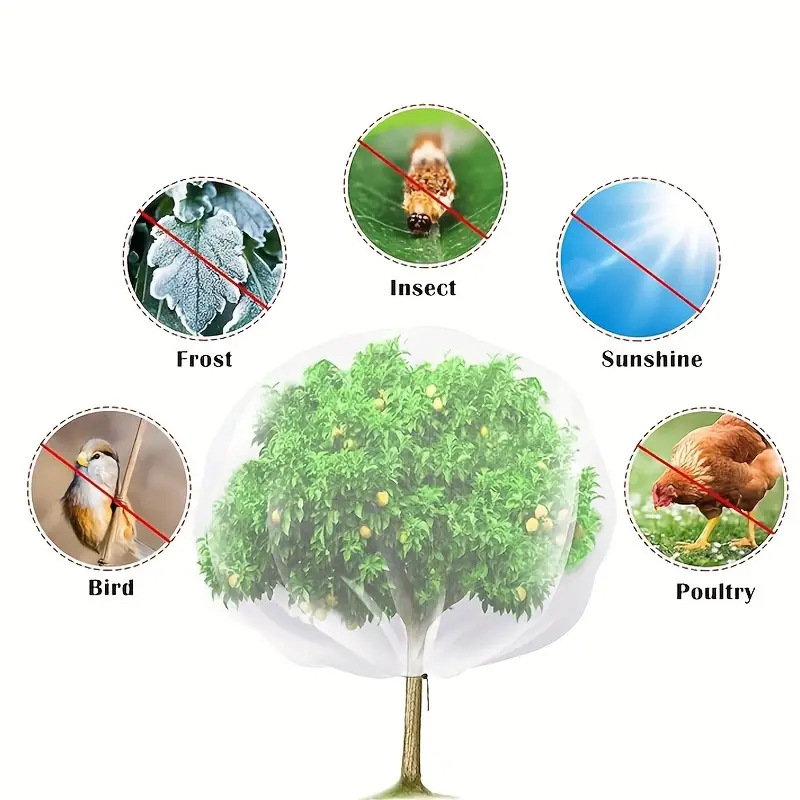 2m x 2.4m Garden Plant Protection Net Cover with Zipper and Drawstring Fruit view 3
