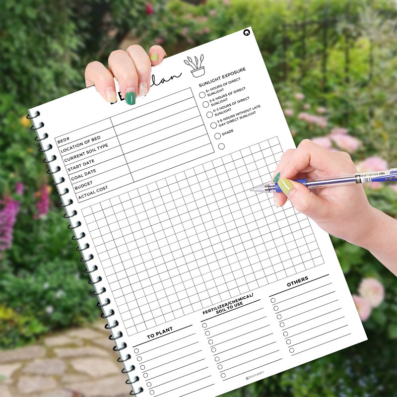 Garden Planner Journal & Plant Care Log Book with Layout Grids Watering view 4