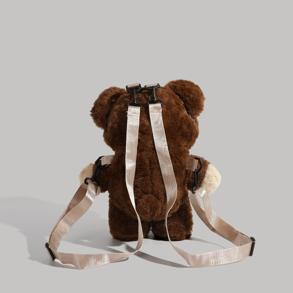 Beige Bear Cute Plush Teddy Bear Backpack Stuffed Animal Rucksack Convertible view 2
