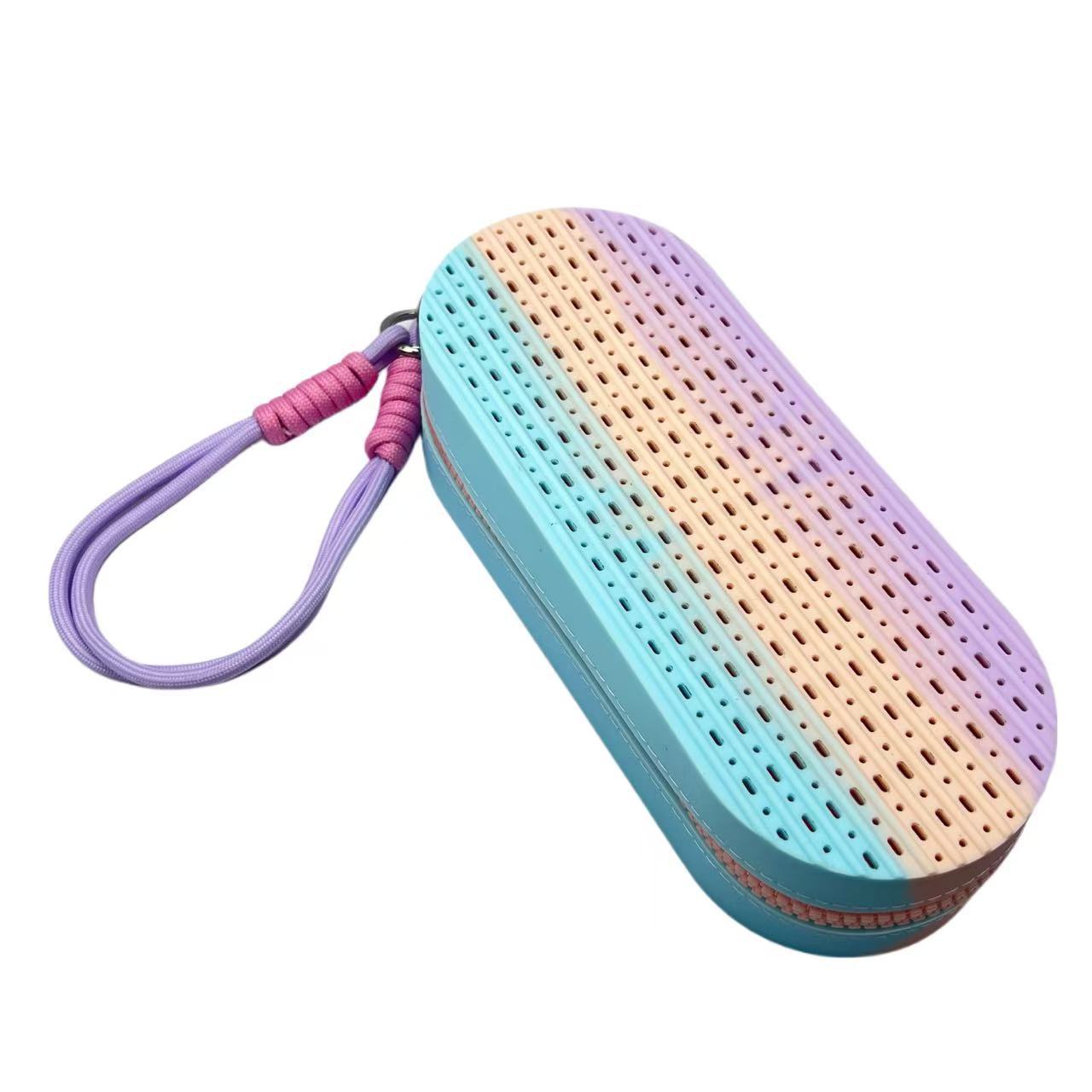 Blue-pink Breathable Silicone Swim Goggles Case Shockproof Sunglasses