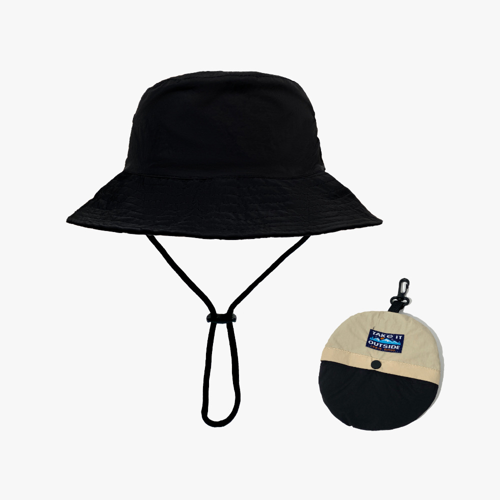 Green Foldable Waterproof Bucket Hat Packable Sun Cap Wide Brim with