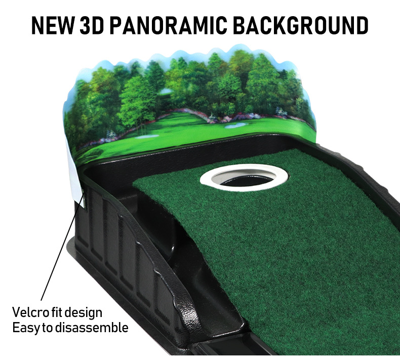 Indoor Golf Putting Mat with Automatic Ball Return System 2.6m Practice Green view 7