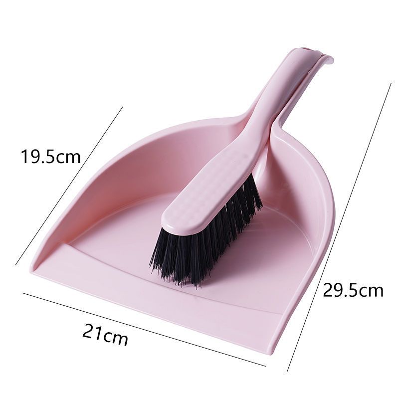 Pink Mini Dustpan and Brush Set Handheld Sweeping Broom with Rubber Lip for