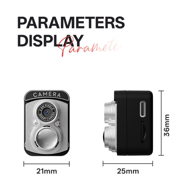 Retro Design Mini Digital Thumb Camera for Students - 2.0MP Video Recording view 2