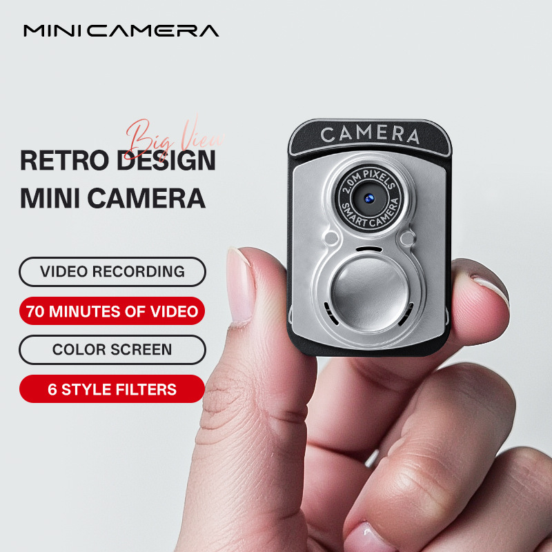 Retro Design Mini Digital Thumb Camera for Students - 2.0MP Video Recording view 4