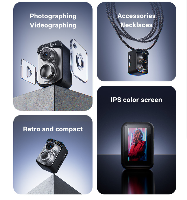 Retro Design Mini Digital Thumb Camera for Students - 2.0MP Video Recording view 6