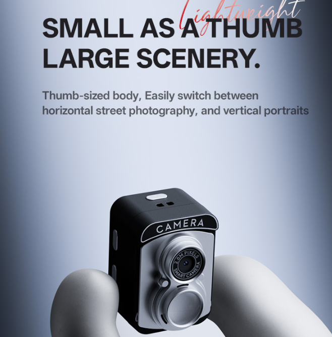 Retro Design Mini Digital Thumb Camera for Students - 2.0MP Video Recording view 7