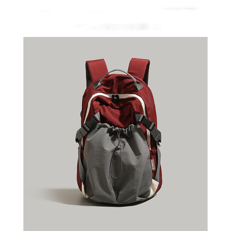 Red Minimalist Laptop Backpack Large Capacity 43cm for Men and Women - Unisex