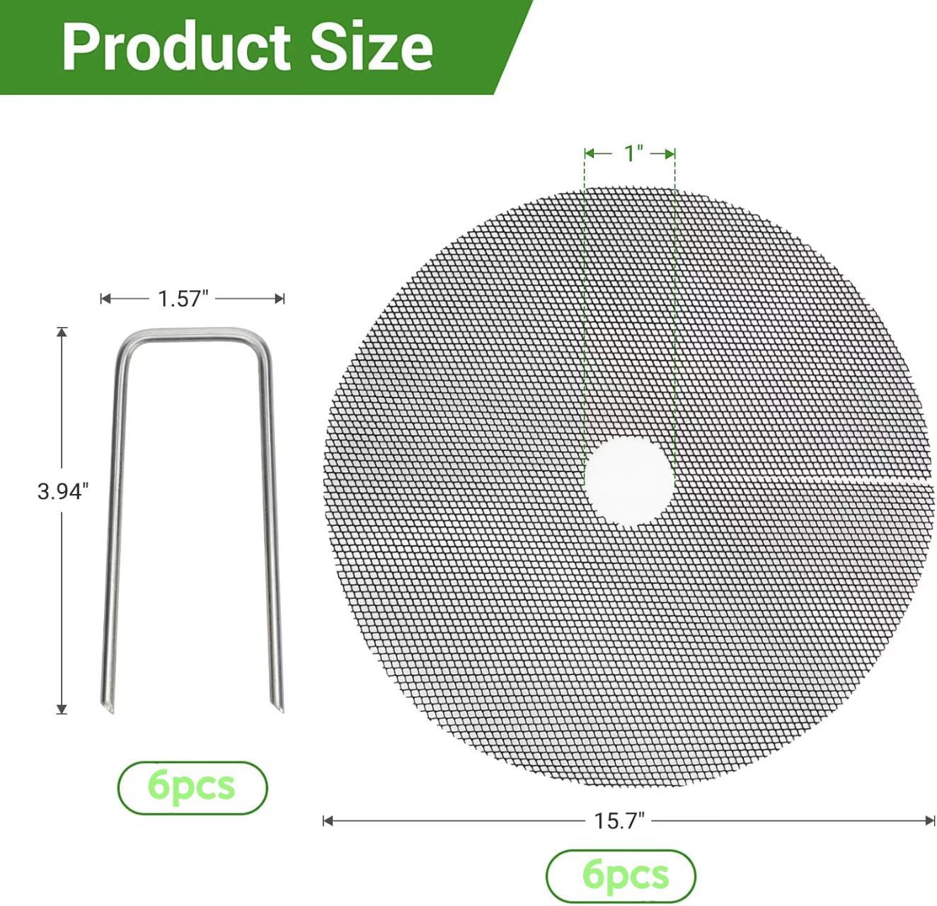6 Pack Plant Pot Grids 15.7 Inch Flower Pot Soil Protector Cat Dog Pet Proof view 2