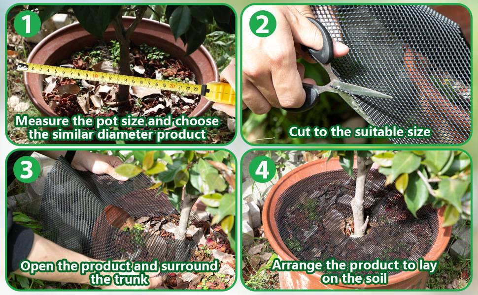 6 Pack Plant Pot Grids 15.7 Inch Flower Pot Soil Protector Cat Dog Pet Proof view 5