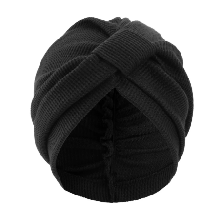 Black 3 Pack Women's Cotton Waffle Knit Turban Headwrap - Thickened Indian — image 1