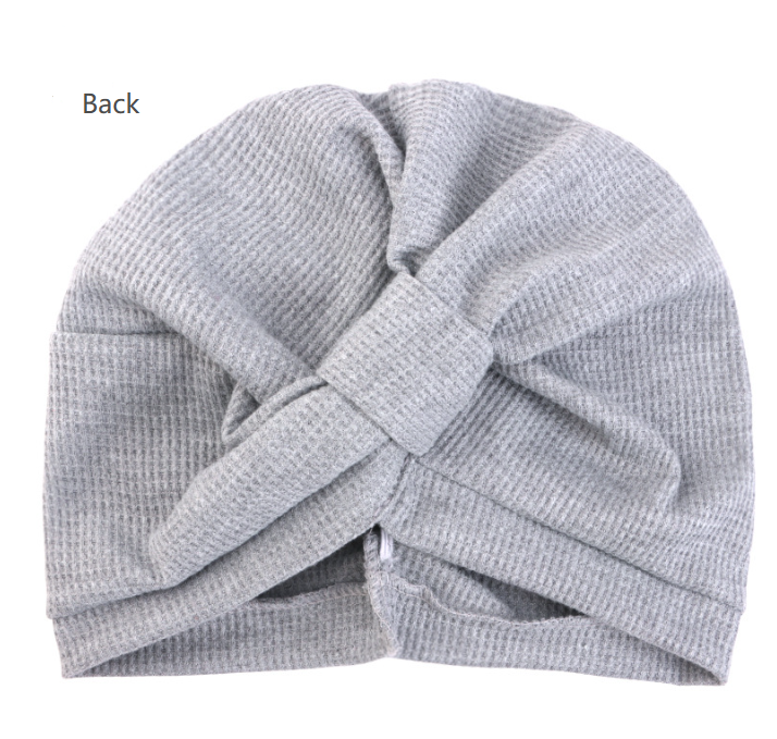 Black 3 Pack Women's Cotton Waffle Knit Turban Headwrap - Thickened Indian view 3