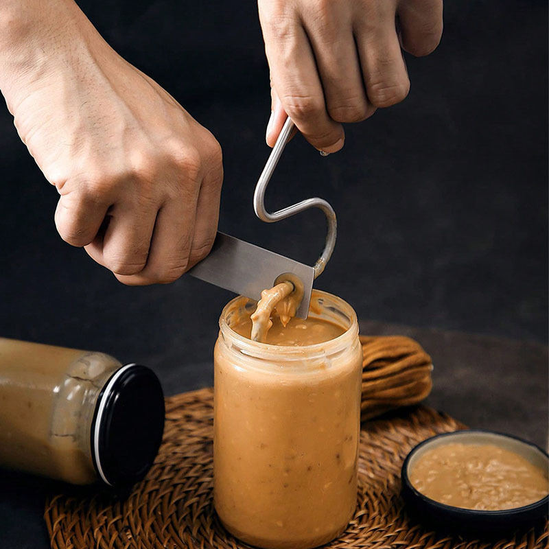 4 Pack Stainless Steel Peanut Butter Stirrer - Food Grade Nut Butter Mixer
