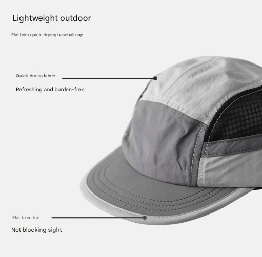 Black-grey UPF 50+ Quick-Dry Outdoor Sun Hat with Breathable Mesh view 2