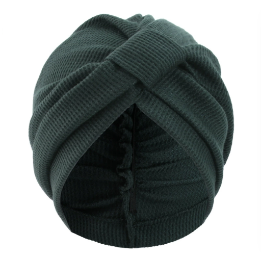 Green 3 Pack Women's Cotton Waffle Knit Turban Headwrap - Thickened Indian