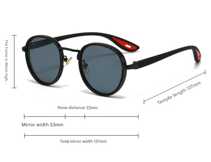 Gold-rimmed Tortoiseshell Frame Retro Round Sunglasses Vintage Metal & PC view 4