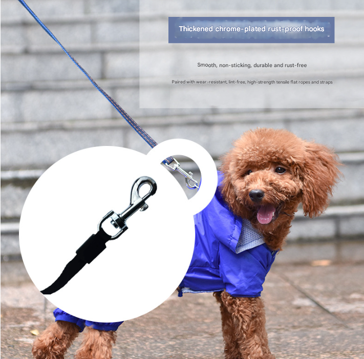 Red 3-in-1 Retractable Dog Leash with LED Flashlight and Waste Bag Dispenser view 4