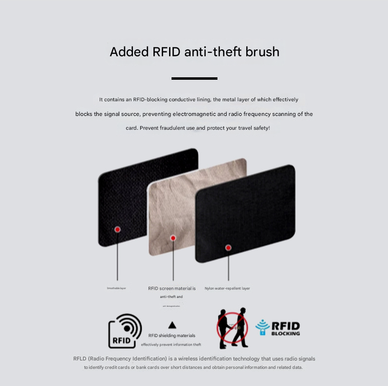 Black 2 Pack RFID Blocking Travel Neck Pouch Passport Holder & Document view 3