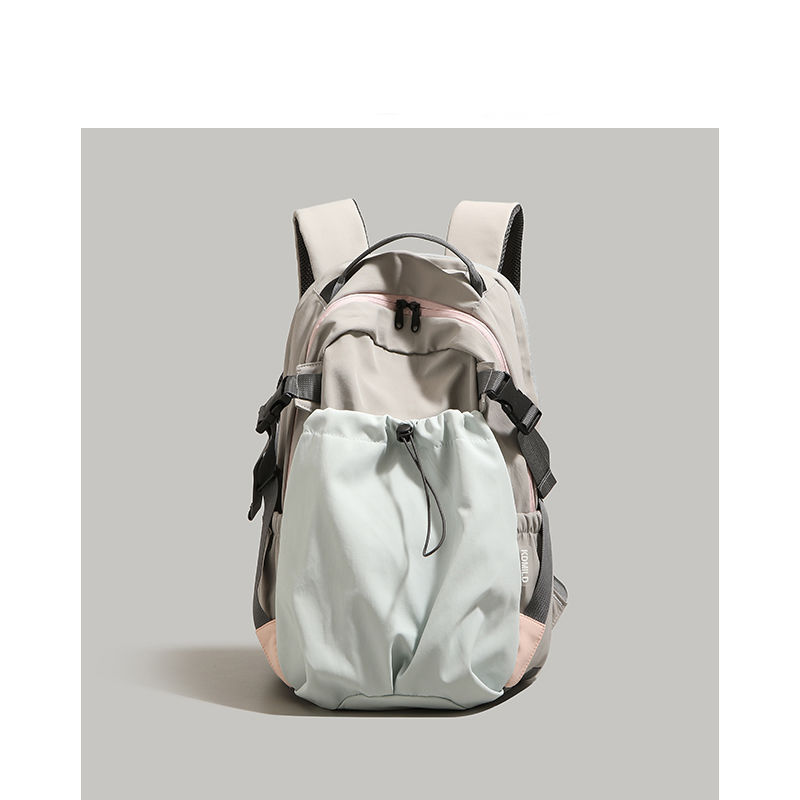 Khaki Minimalist Laptop Backpack Large Capacity 43cm for Men and Women