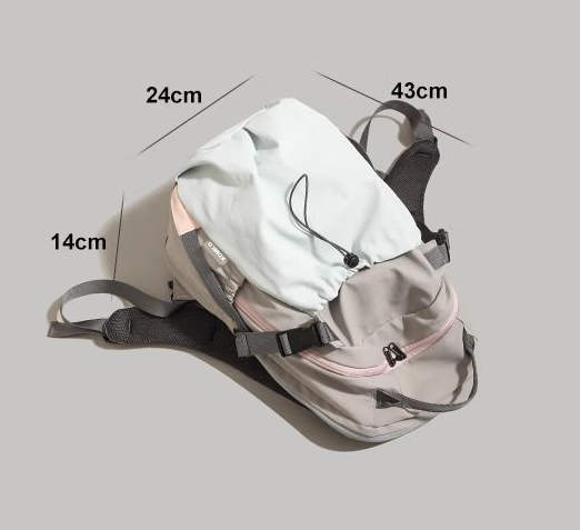 Khaki Minimalist Laptop Backpack Large Capacity 43cm for Men and Women view 2