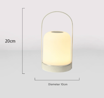 Black Portable LED Table Lamp Rechargeable Touch Dimmable Lantern 3 Colour view 2
