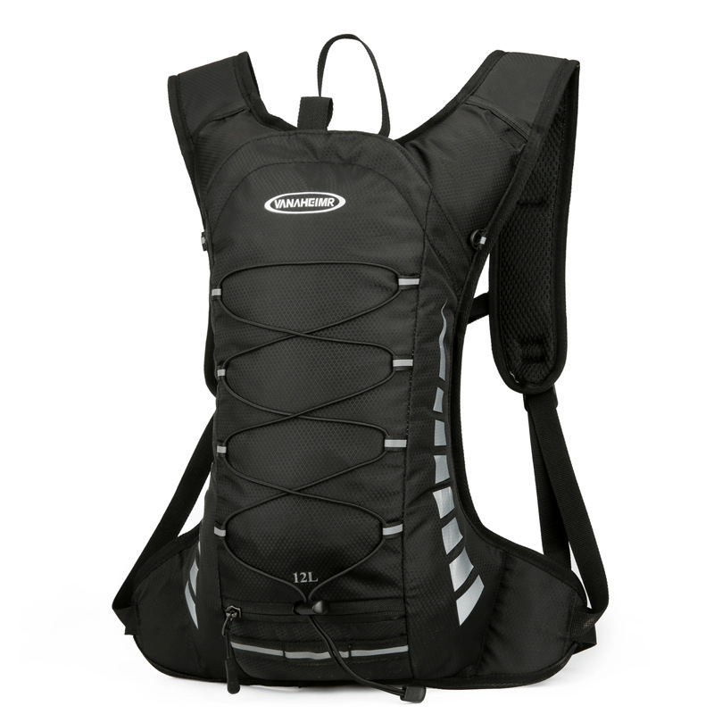 Black Lightweight Outdoor Sports Backpack Breathable Hiking Daypack Compact