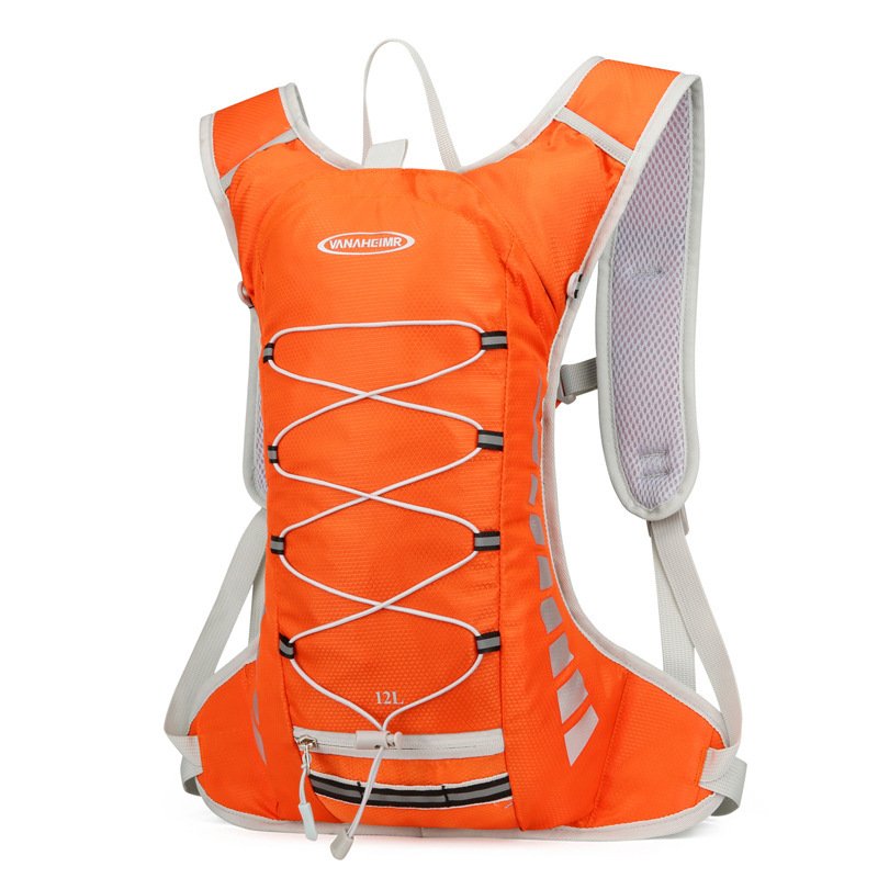Orange Lightweight Outdoor Sports Backpack Breathable Hiking Daypack Compact