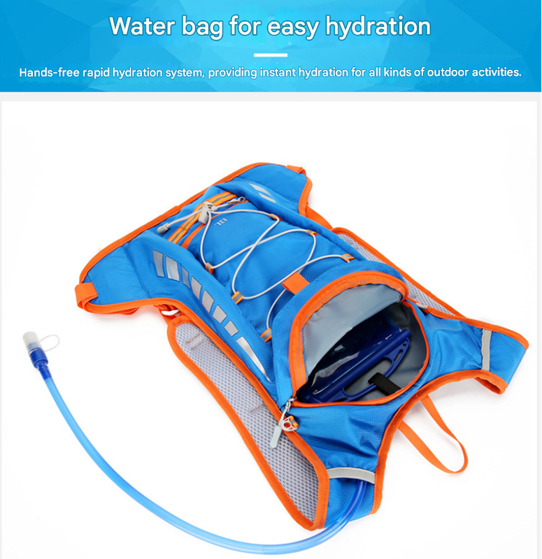 Orange Lightweight Outdoor Sports Backpack Breathable Hiking Daypack Compact view 3