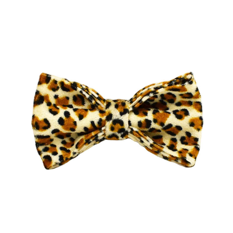 S Luxury 5 Piece Dog Harness and Collar Set Leopard Print with Leash Bow Tie & view 4