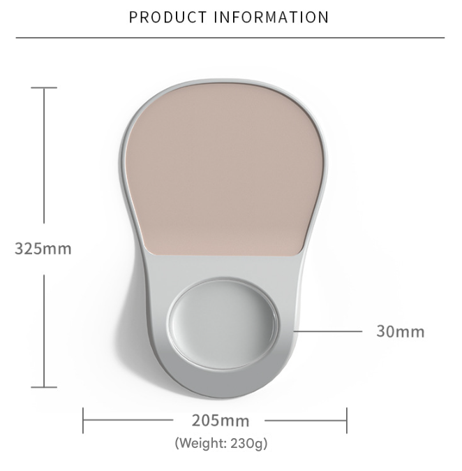 Brown Ergonomic Mouse Pad with Wrist Rest Support Soft Silicone Concave Groove view 4